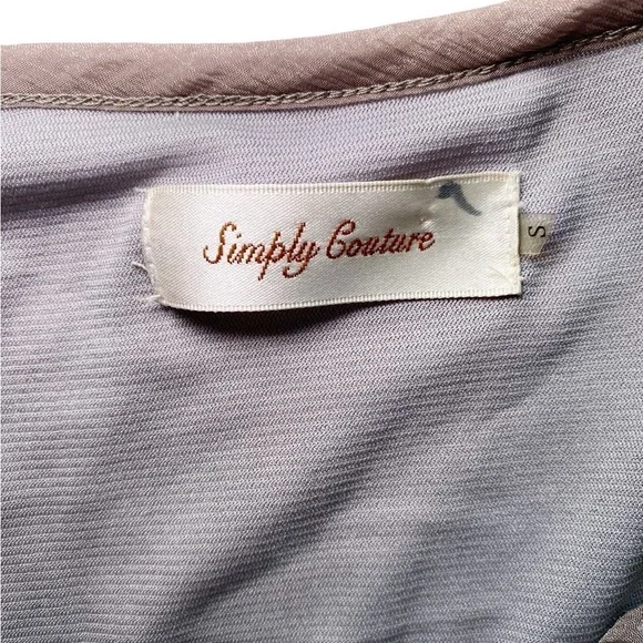 Simply Couture Brown and Green Layered Mini Dress - Picture 7 of 12